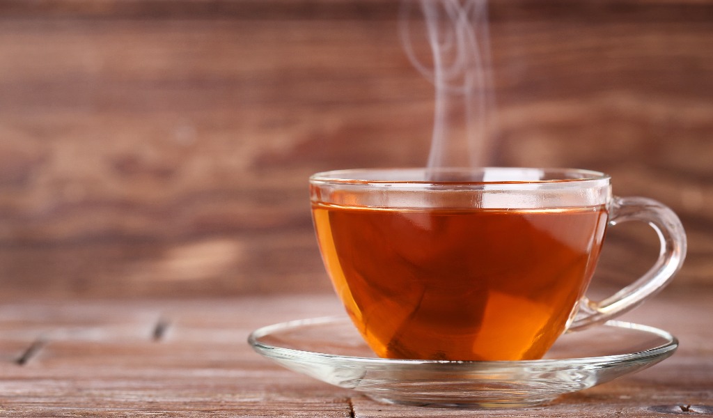 Dampfende teetasse